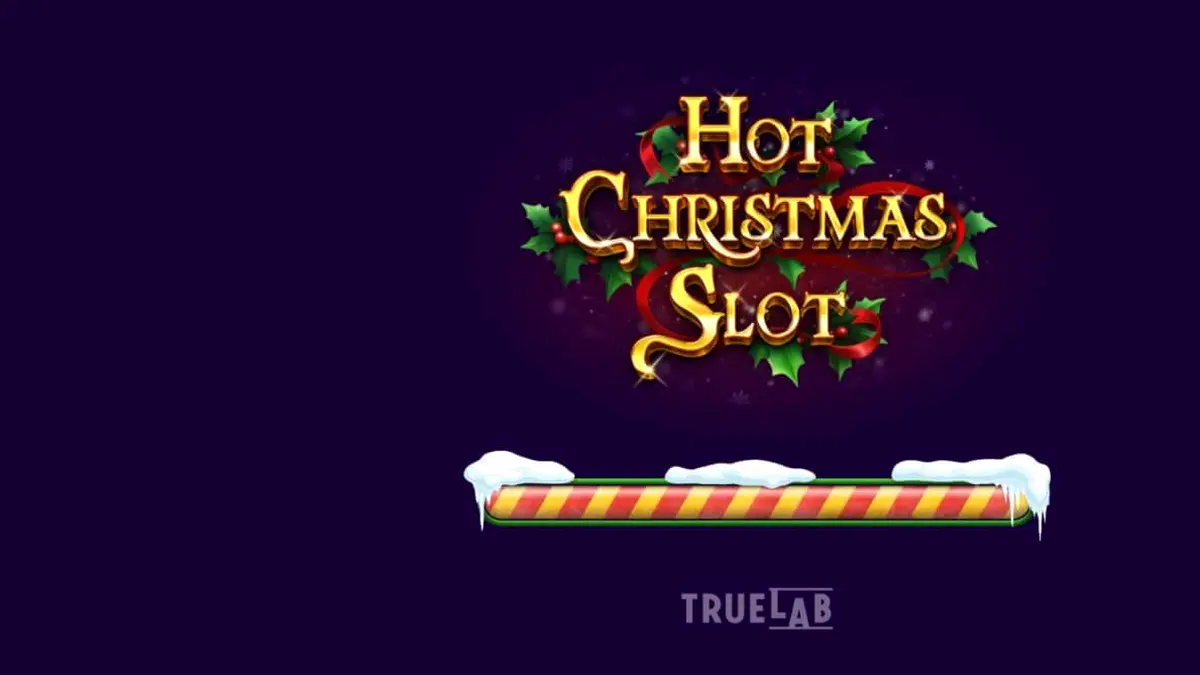 Tampilan antarmuka mobile Hot Christmas Slot dengan desain retro yang meriah