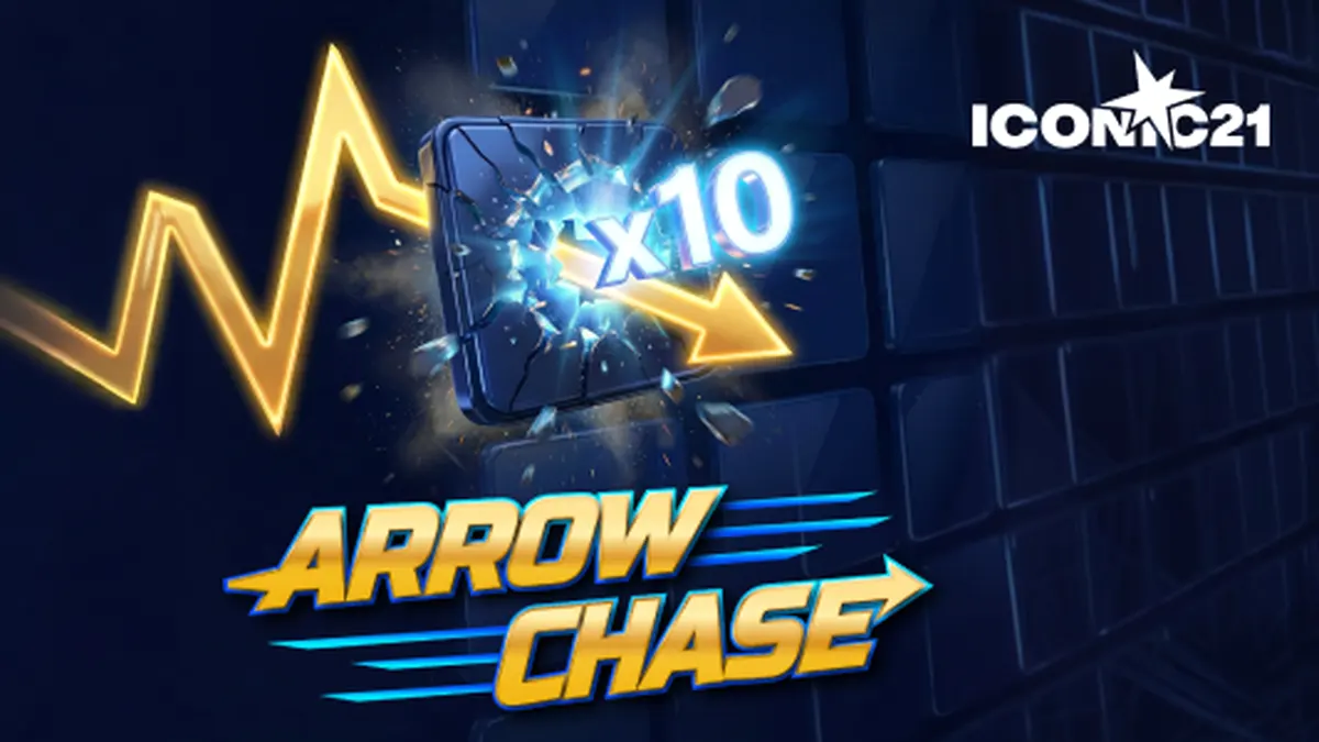Tampilan visual grid permainan Arrow Chase dengan panah bergerak