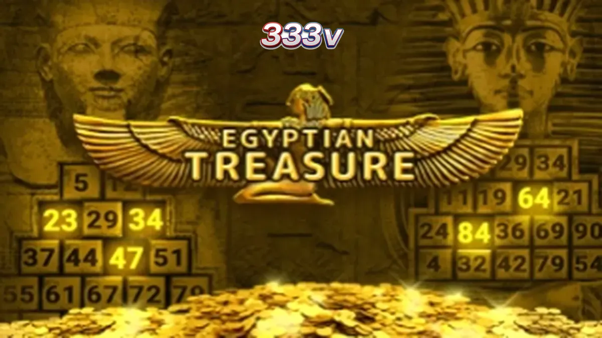 Tampilan visual slot Egyptian Treasure dengan tema Mesir kuno