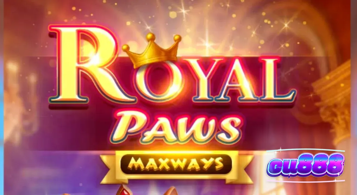Tampilan visual Royal Paws Maxways dengan tema taman istana yang mewah